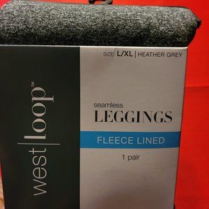 Heather Grey Fleece Lined Seamless Leggings